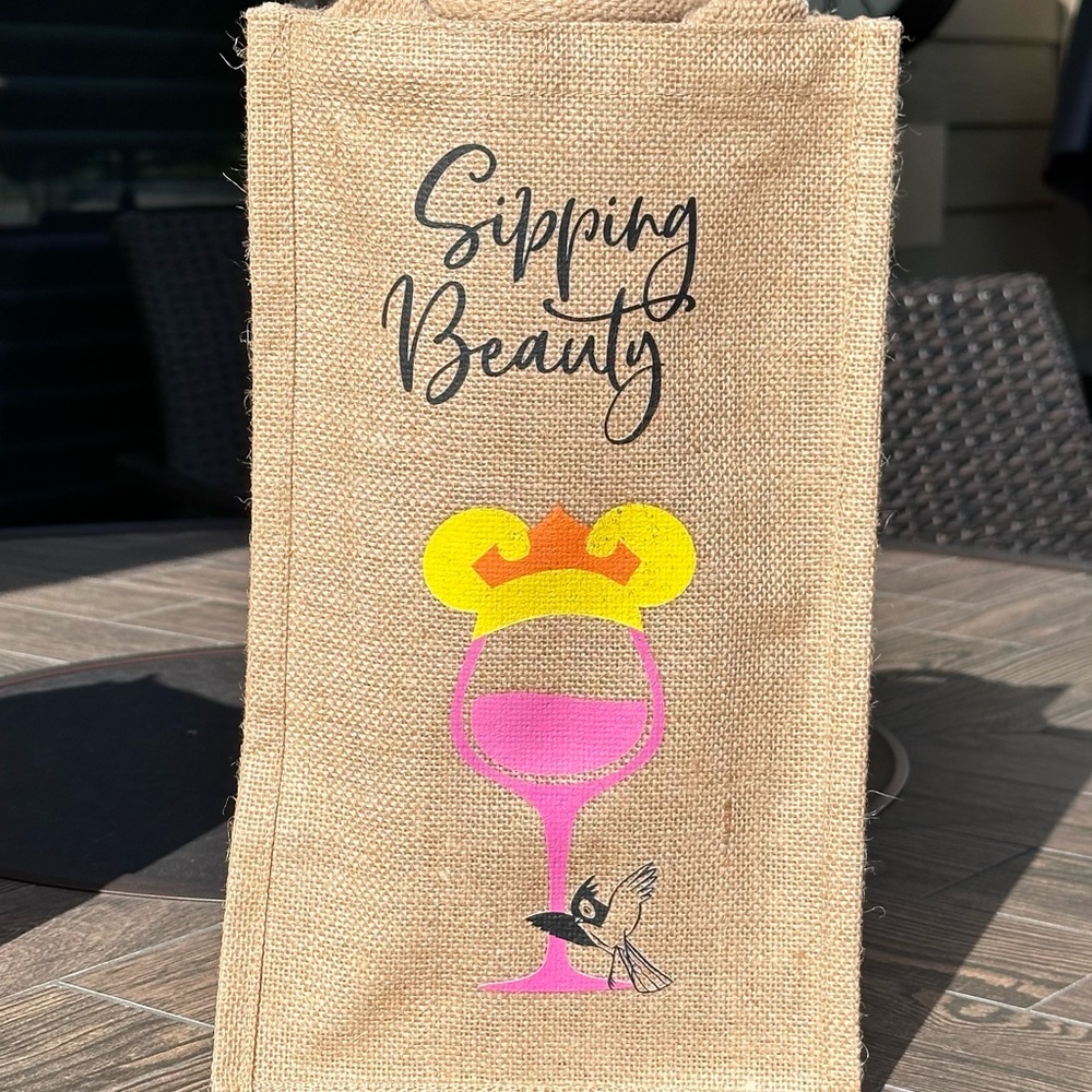 Burlap Wine Tote